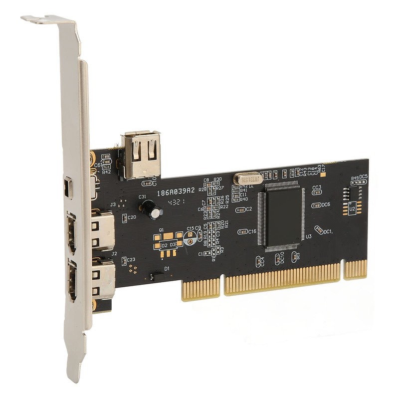 1394 Firewire Card PCIe 3-Port Expansion Card with 1 Lane