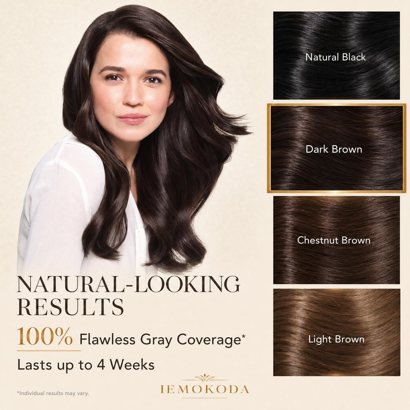 Dark Brown Hair Dye Shampoo, Color Shampoo for Gray Hair
