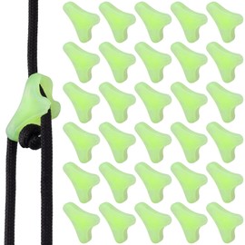 HINZIC 30 Pack Ultralight Fluorescent Guyline Tensioners Tent Rope Tighteners Guy Lines Cord Rope Adjuster for Outdoor Camping Hiking Tarp Canopy Shelter