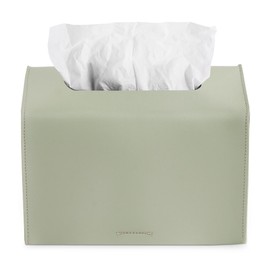 Haecsfl Leather Cover for Disposable Paper Hand Towel Box, Compatible with Kleenex Paper Hand Towel(1-Green)