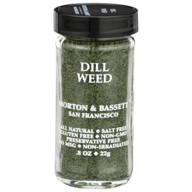 Morton & Bassett Dill Weed, 0.8 oz – Non-GMO, Salt-Free, Fresh and Fragrant Herb for Sauces, Salads & Pickling