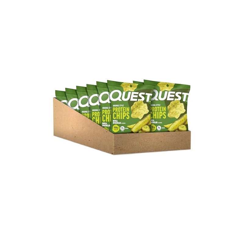 Quest Nutrition Dill Pickle Flavored Protein Chips, 19g Protein, 4g