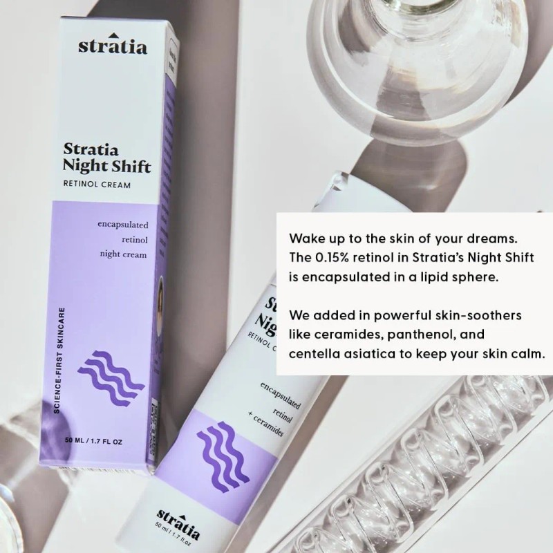 Stratia Night Shift Retinol Cream Hidratante Facial Que Desa