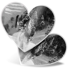 2 x 7.5cm He Stickers - Snowmobile Stunt Rider Skidoo Snow Decals 36968