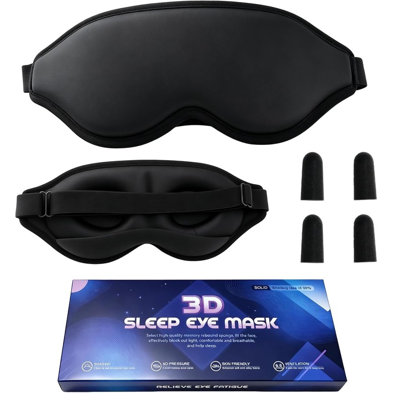 Máscara de sueño 3D para hombres y mujeres,dormir con efecto