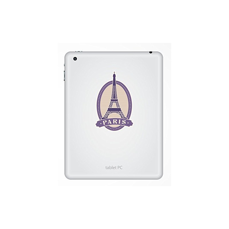 2 x 10cm Paris Eiffel Tower Vinyl Sticker Travel Luggage