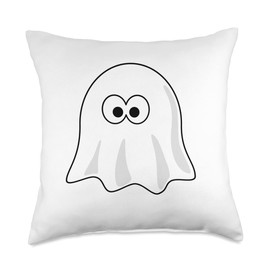 Cute Ghost Throw Pillow, 18x18, Multicolor