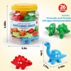 Matching Letters Counting Dinosaur Toys with Double-Sided ABC Alphabet Preschool