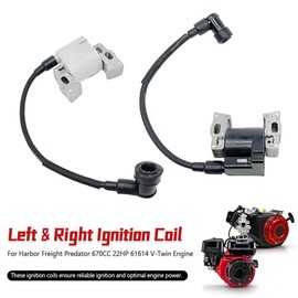 1 Pair Ignition Coil Fit for Harbor Freight Predator 670CC 22HP 61614 V-Twin Engine Ignition Module Replace 30400-Z130110 30400-Z130210
