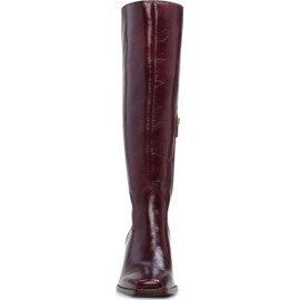 Vince Camuto Women's Sangeti Stacked Heel Knee High Boot Fashion, Dark Mahogany, 9.5