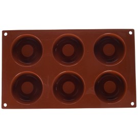 silikomart | SF012 Silikonform für SAVARIN Monoportions, antihaftbeschichtet, 6 Kavitäten, 1er Pack Kuchenform, Ø 72 h 23 mm, Made in Italy