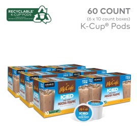 McCafe McCaf Iced Mocha Frapp K Cup Pods 10 Count Rich Chocolatey Flavor Brew Over Ice