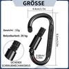 10Pcs Carabiner Clip 3.2"Caribeana Clips with Screw Lock, 10 Colours