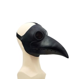 PartyHop Plague Doctor Mask, Black Bird Beak Steampunk Gas Costume, for Kid and Adult