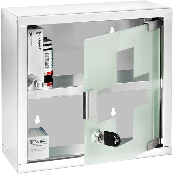 Medicine Cabinet with Lock,Wall Mounted Bathroom Storage,Hanging Medical Cabinet