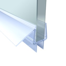 YIIPAIVUE Frameless Glass Shower Door Bottom Seal Strip, Compatible with 3/8" Glass, 36" Glass Shower Door Sweep to Prevent Leaks and Create a Water Barrier,Clear Vinyl Shower Glass Door Seal Strip