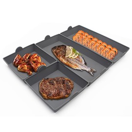 Joyeee Silicone Baking Sheet Pan Dividers, 4 Pieces Nonstick Baking Sheets for Oven, Reusable Heat Resistant Baking Tray Sets Suitable for Oven, Air Fryer, Microwave, Safe and Easy to Clean