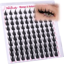 Manga Lash Clusters Fairy Eyelash Clusters Natural Lash Extensions Anime Cluster Eyelash Extensions Wispy Cluster Lashes With Clear Bands CC-curly Spiky Individual Lashes By Newcally