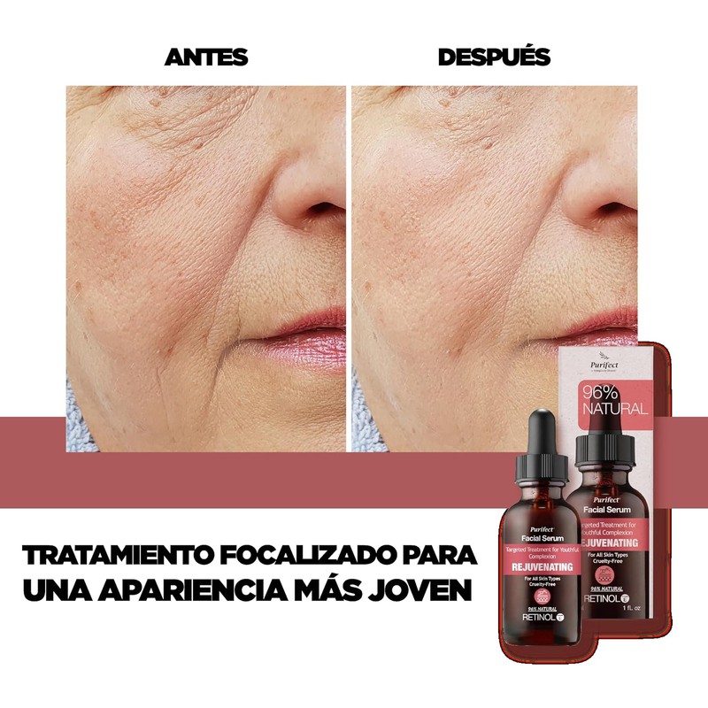 PURIFECT SUERO FACIAL REJUVENECEDOR RETINOL 96% NATURAL 30ML/1OZ