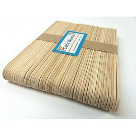 Large Eco Wooden Lollipop Ice Lolly Pop Craft Sticks 150mm x 18mm - Pack of 50