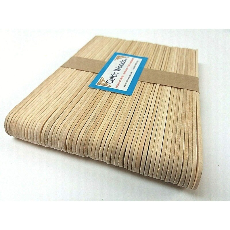Large Eco Wooden Lollipop Ice Lolly Pop Craft Sticks 150mm