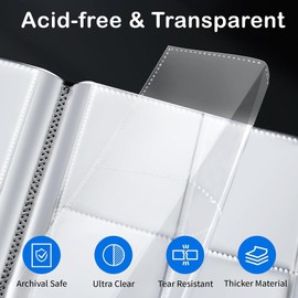 9 Pocket Trading Card Binder, Trading Card Album Folder, Premium Card Binders Card Holder Compatible with MTG, TCG, Baseball Cards (540 Pocket)