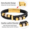 VEXXS Leather Bracelet (Cubic Zirconia - Gold, 8.50)