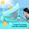 Mambobaby Baby Pool Float with Canopy, Non-Inflatable Infant Swimming Float,