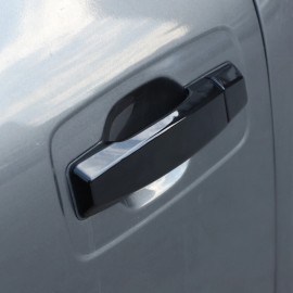 car-king888 Glossy Black Car Door Grab Handle Cover Protection Trim For Nissan Titan 2016-23