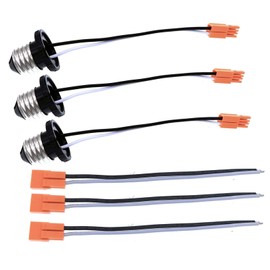 TWDRTDD E26 Socket to Led Recessed Lighting,Medium Edison Base Socket Adapter Base Male Screw in Light Bulb Socket Pigtail for Led Ceiling Lights Downlight Pack of 3 (E26 Socket Base)