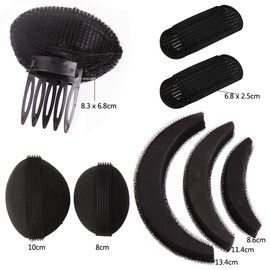 Bump It Up Volume Hair Base Set Hair Insert Braid Tool Hair Comb Clips Hair Styling Tools Hair Padding Bun Updo Accessories 8pcs