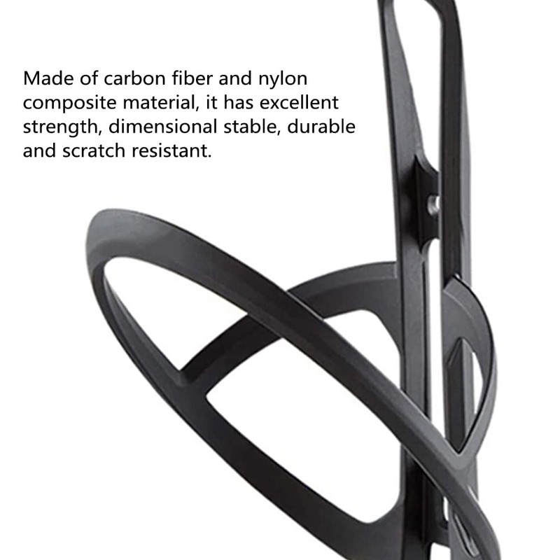 Nurdo Carbon Fiber Nylon Bicycle Bottle Cage, Lightweight with Screws