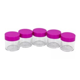 Nail Container 8 Frascos Vacíos Para Acrílicos 1/4 Oz Uñas Acrílicas Gel