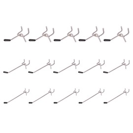 Rurumi Perforated Board, Hook Set, Rubber Included, Thickness 0.2 inch (5.5 mm), Compatible with Bores, Pitch: 1.0 inches (25 mm), Hole Diameter 0.2 inches (5 mm), Dedicated for Fixing, Fastening,