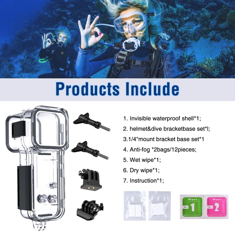 Waterproof Housing Case for DJI Osmo Pocket 3, Touchscreen Underwater