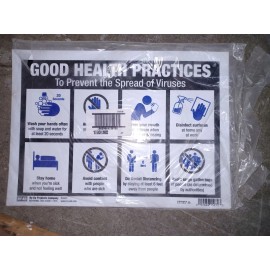 Hy-Co Products (10 Pcs) HY-KO Products 20622 Good Health Practices, 12" x 8.5", Blue Sign