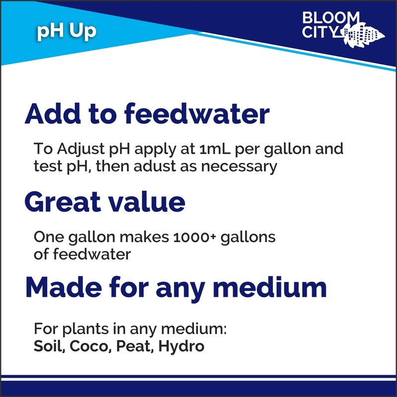 Bloom City Professional pH Up Liquid Fertilizer, 1/2 Pint (8