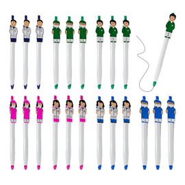 21 Pieces of Doctor and Nurse Pens, Creative Stationery Pens, Interesting Shape Pens, Plastic Click Pens, Gift Stationery
