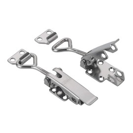 FTsolid Set of 2 Adjustable Stainless Steel Lock ESS1 Crate Lock Rustproof Adjustable Lever Lock Safety Lock