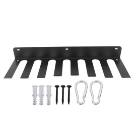 Gym Organizer Rack 8 Hook Versatile Gym Equipment Wall Rack Hanger for Exercise Bands Barbell Bars Jump Rope