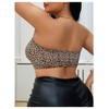 SOLY HUX Women's Plus Size Leopard Strapless Bras Front Closure