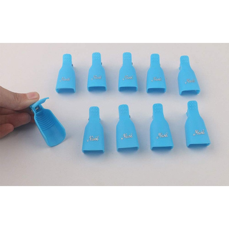 Onwon 10pc Professional Plastic Acrylic Nail Art Soak Off Cap