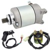 STABSOLI Starter Motor & Solenoid Relay & Ignition Switch for