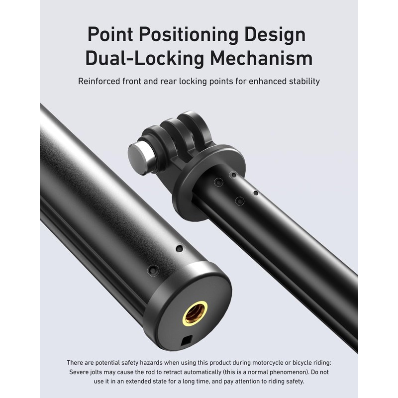 TELESIN Selfie Stick (150cm/59), Waterproof Carbon Fiber Extension Pole