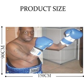 Boxing Green Lester Flag,150 * 90 CM,Polyester Thickness, Fade Resistant, Brass Grommets, Canvas Header, Indoor/Outdoor, Beetlejuice Lester Green Boxing Flag For Room Man Cave Frat Wall