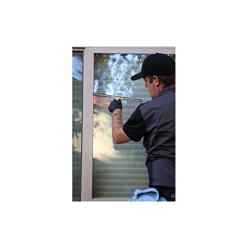 Ettore ProSeries Brass Squeegee, 10-Inch