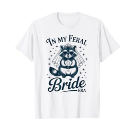 in My Feral Bride Era Funny Raccoon Bridal Meme Vintage T-Shirt