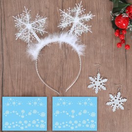 Sprinlot Headband Snowflake, Snowflakes Headband, Christmas Snowflake Earrings, Snowflake Tattoo, Christmas Headbands, New Year's Eve Headpiece