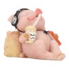 Pig Statue Mini Funny Casual Musical Resin Pig Art Figurine