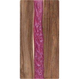 maudibozz Resin Cutting Board, Handmade Cutting Board suitable for Steak, Pizza, Fruit(46CM pink)